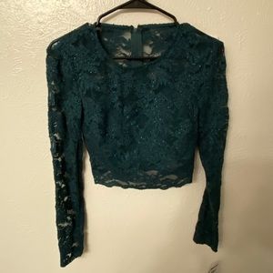 Green Lace Top. Size 5